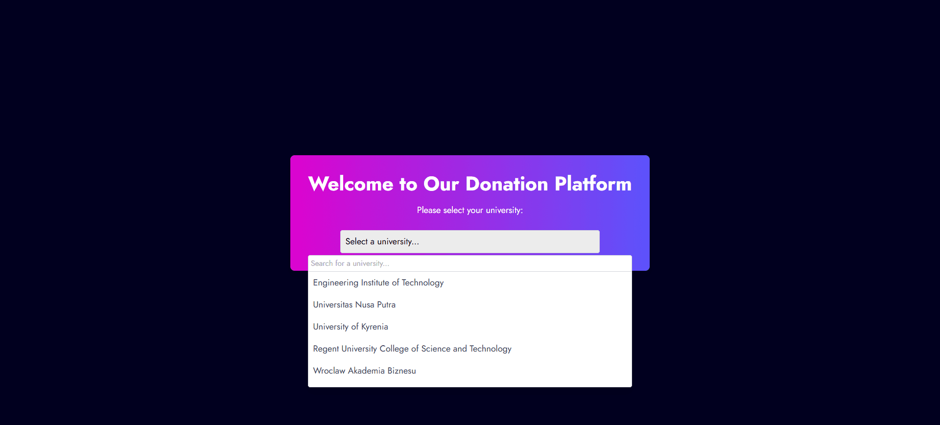 Web3 Donate Collection Website portfolio preview